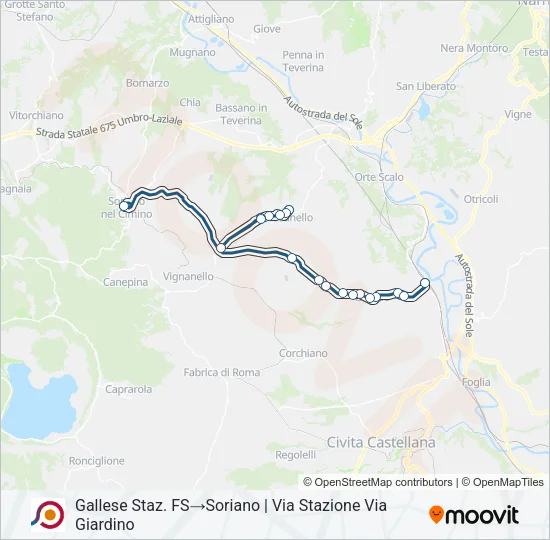 COTRAL Bus Line Map