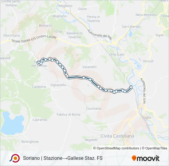 COTRAL Bus Line Map