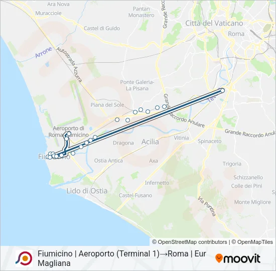 COTRAL Bus Line Map
