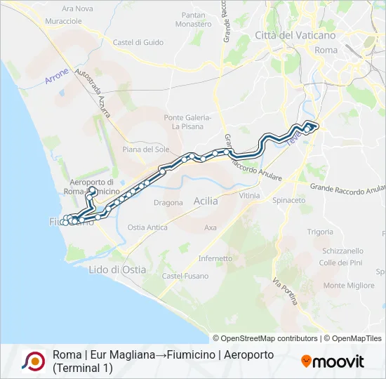 COTRAL Bus Line Map