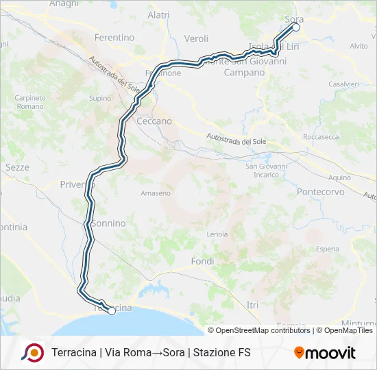 COTRAL Bus Line Map