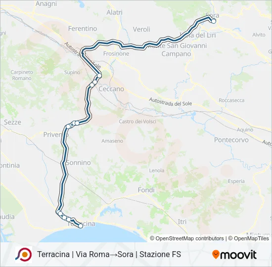 COTRAL Bus Line Map