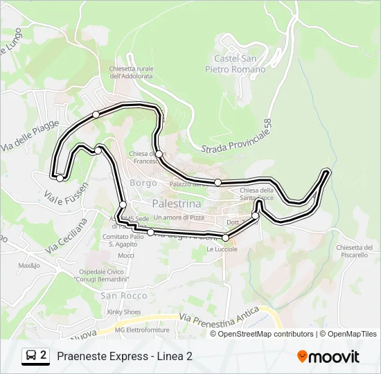 2 Bus Line Map