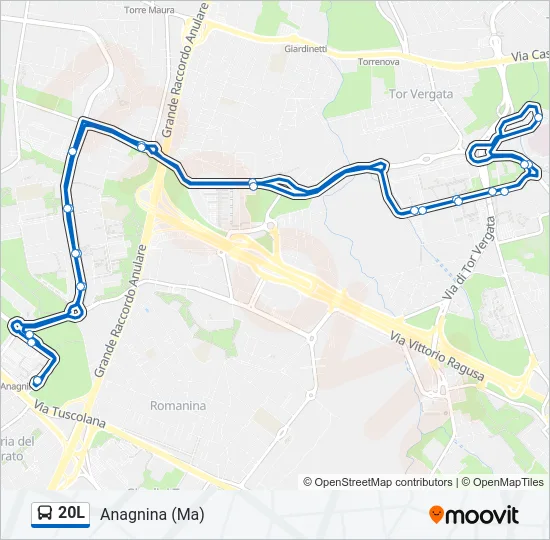 20L Bus Line Map