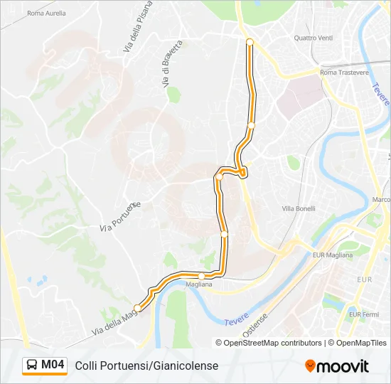 M04 Bus Line Map