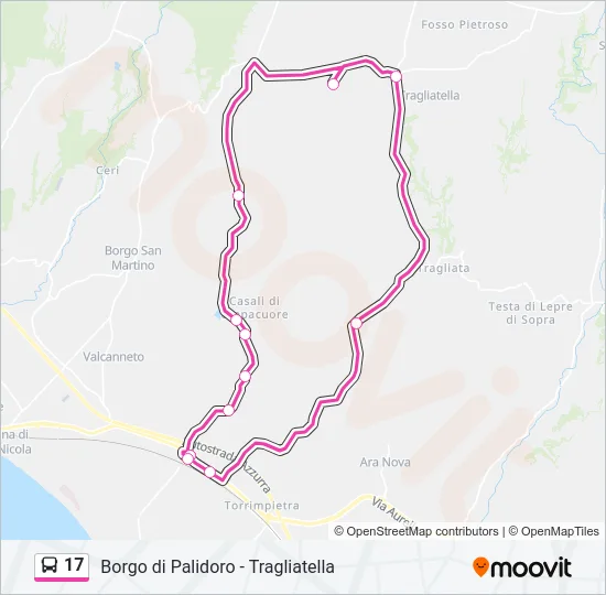 17 Bus Line Map