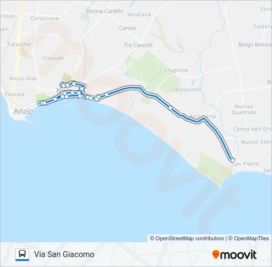 BEACH BUS Bus Line Map
