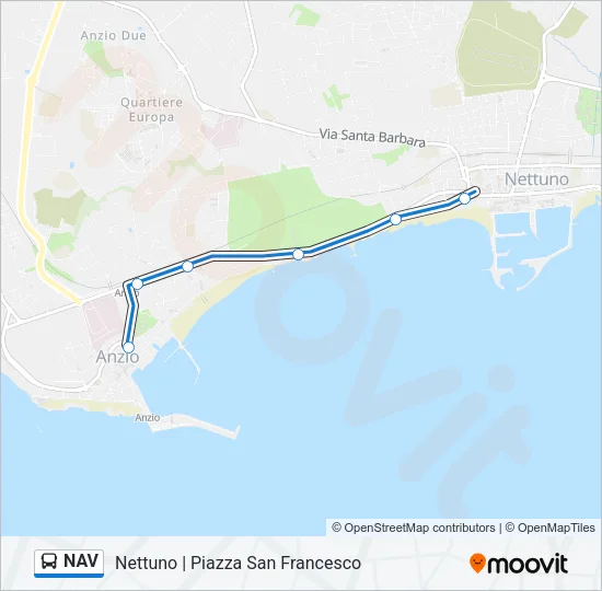 NAV Bus Line Map