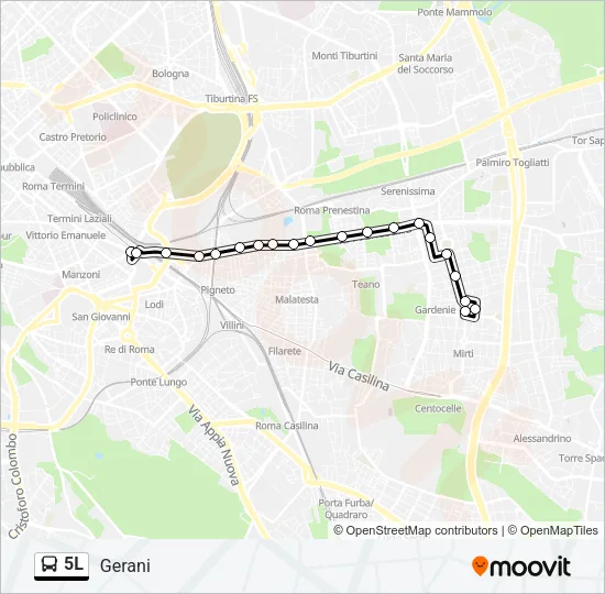 5L Bus Line Map