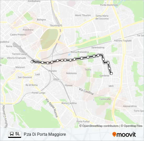 5L Bus Line Map
