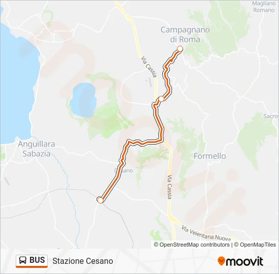 Mappa della linea BUS