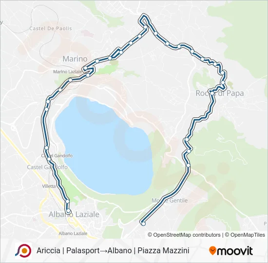 Percorso linea bus COTRAL