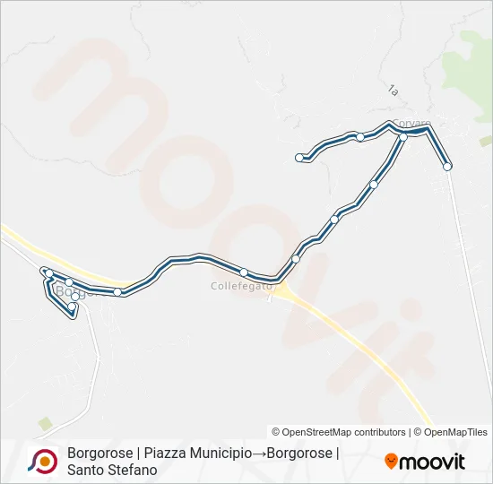 Percorso linea bus COTRAL