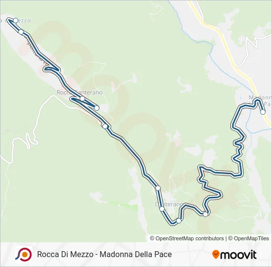 Percorso linea bus COTRAL