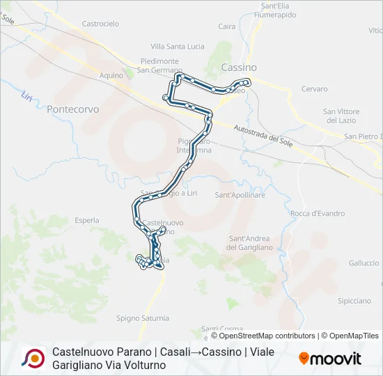 COTRAL Bus Line Map