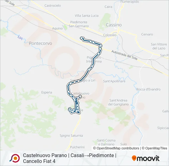 COTRAL Bus Line Map