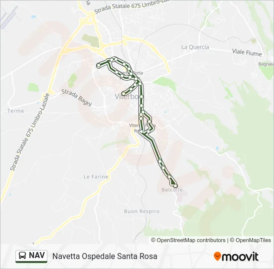 Percorso linea bus NAV