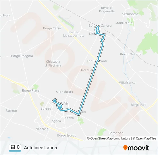 C Bus Line Map