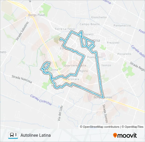 I Bus Line Map