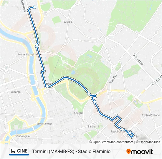 Cinema Bus Line Map