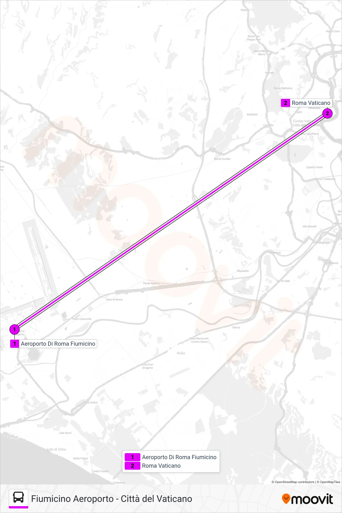 Linea TERRAVISION bus (Città del Vaticano) - Percorsi e fermate sulla mappa