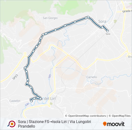 COTRAL bus Line Map