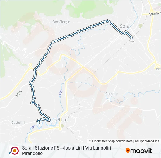 COTRAL Bus Line Map