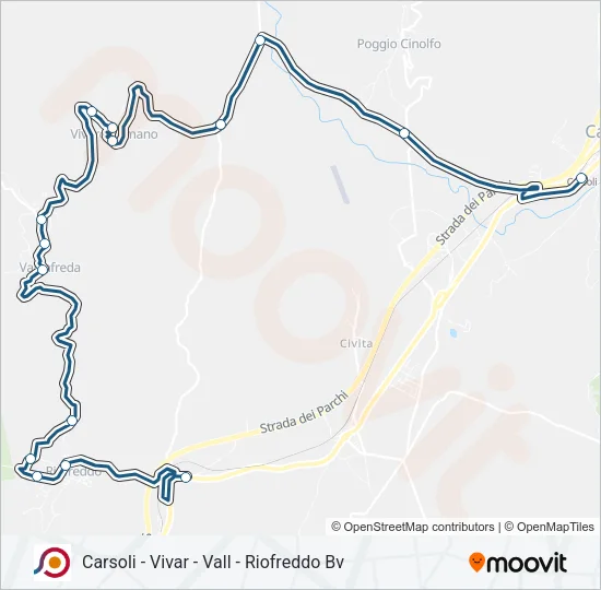 COTRAL Bus Line Map