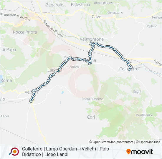 COTRAL Bus Line Map