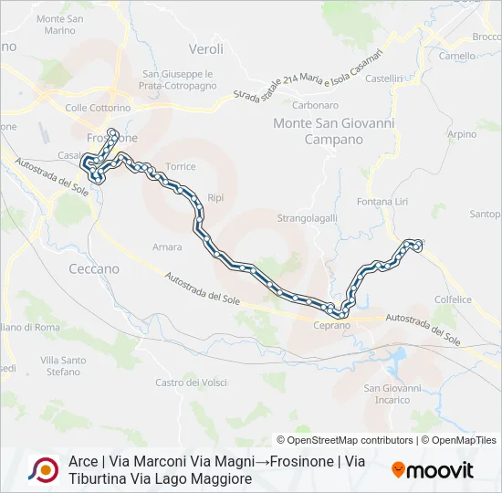COTRAL Bus Line Map