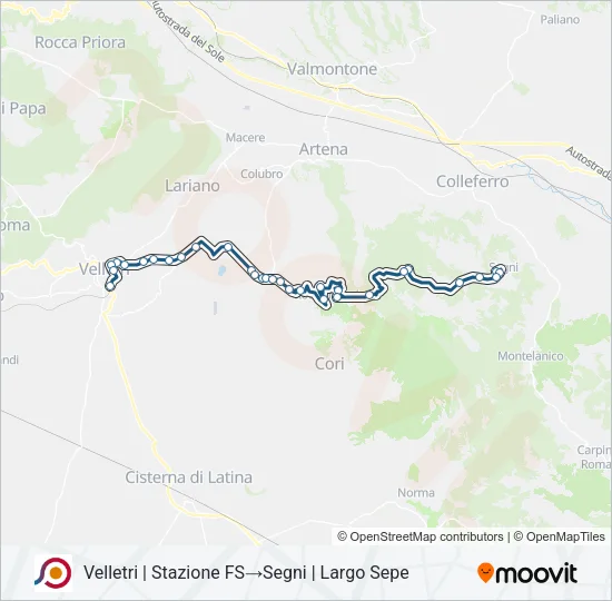COTRAL Bus Line Map