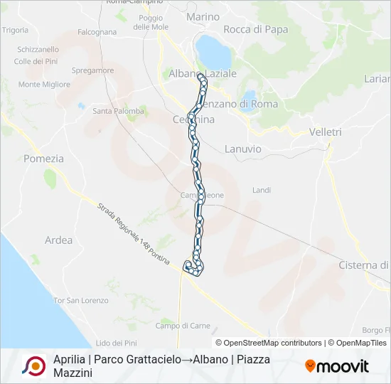 COTRAL Bus Line Map