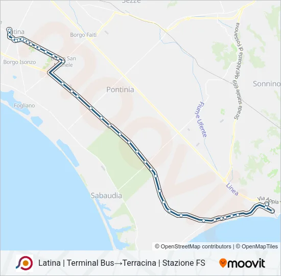 COTRAL Bus Line Map