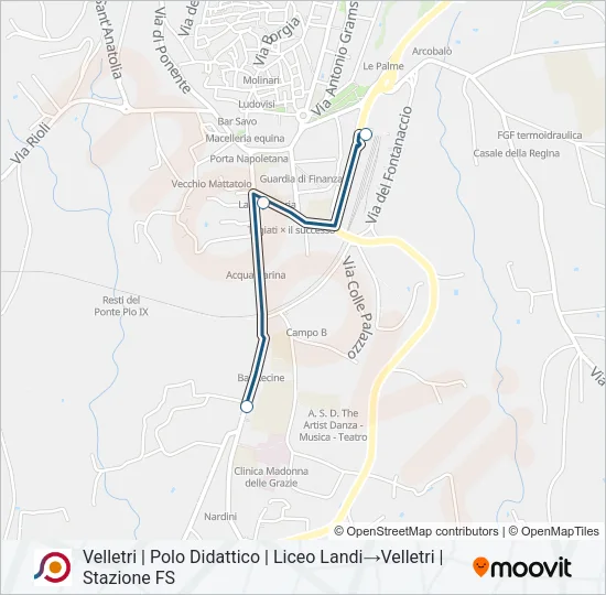 COTRAL Bus Line Map