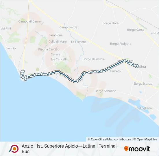 COTRAL Bus Line Map