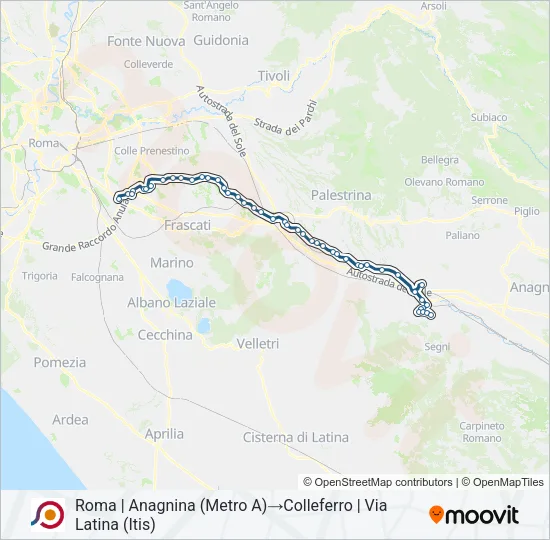 COTRAL Bus Line Map