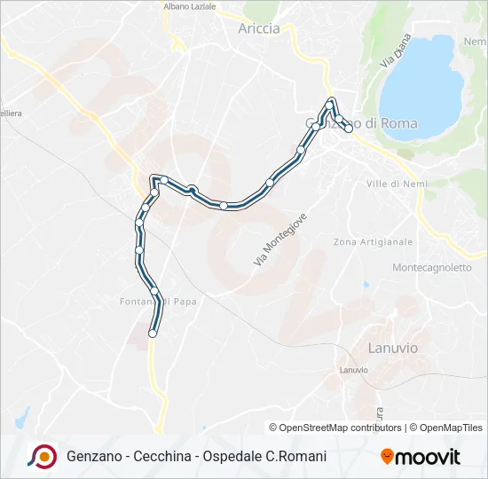 COTRAL Bus Line Map