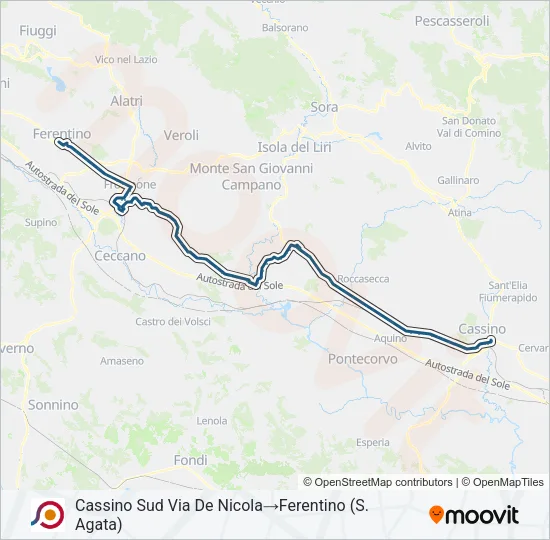 COTRAL Bus Line Map