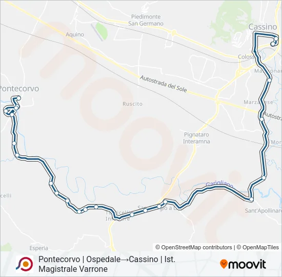 COTRAL Bus Line Map