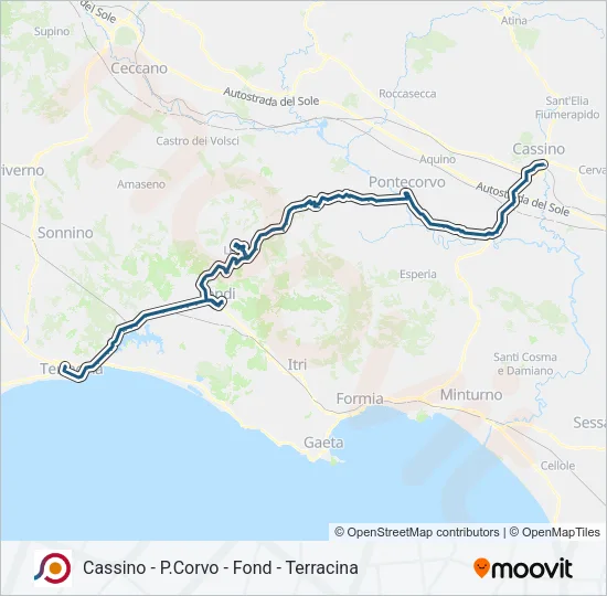 COTRAL Bus Line Map