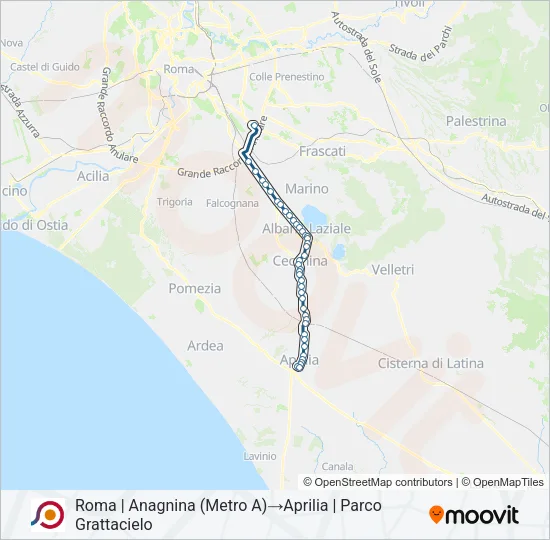 COTRAL Bus Line Map