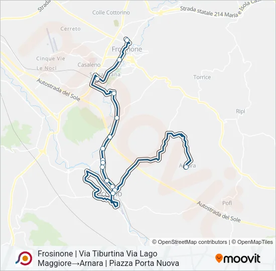 COTRAL Bus Line Map