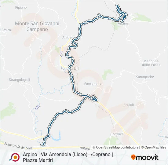 COTRAL Bus Line Map