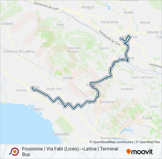 COTRAL Bus Line Map
