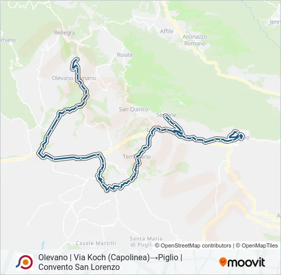 COTRAL Bus Line Map