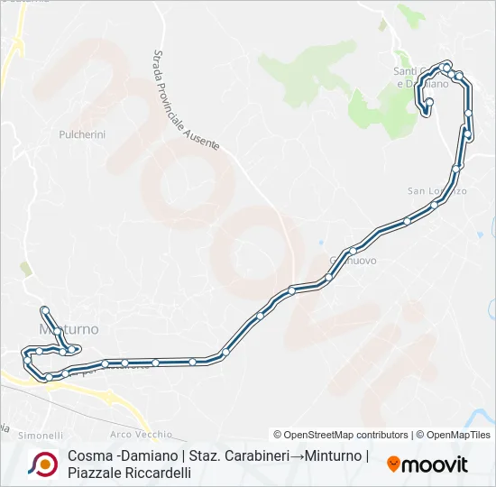 COTRAL Bus Line Map