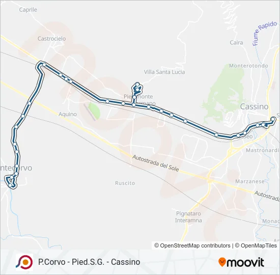COTRAL Bus Line Map