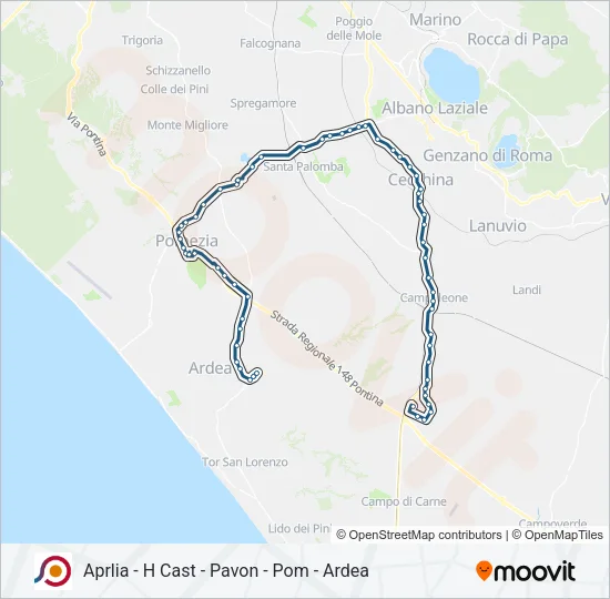 COTRAL Bus Line Map
