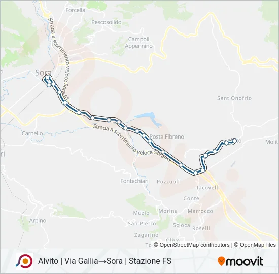 COTRAL Bus Line Map