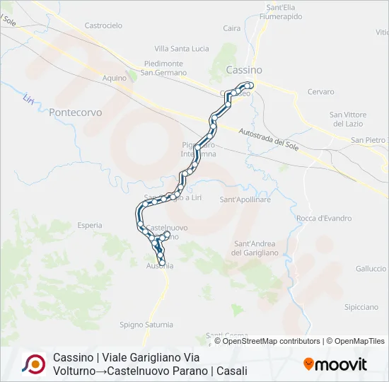 COTRAL Bus Line Map